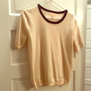 Brooks brothers navy and ivory/cream wool sweater